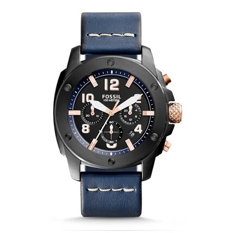 FOSSIL - Reloj Fossil Grant FS5066 Azul De Cuero Piel Para Hombre.