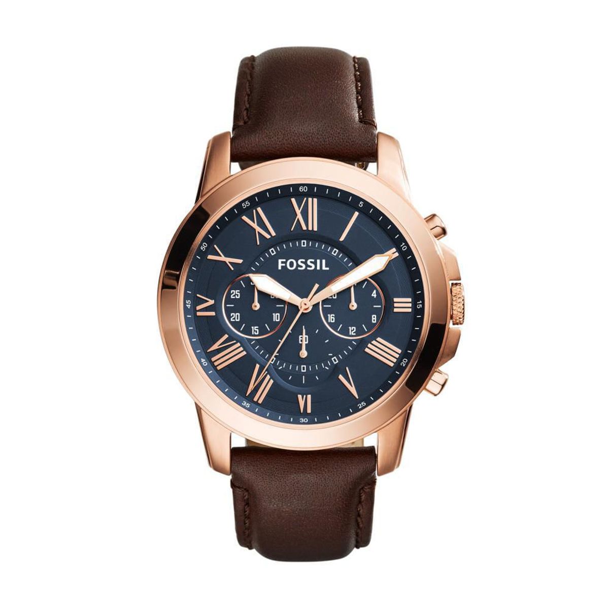 FOSSIL - Reloj Fossil Grant FS5068 Marrón De Cuero Piel Para Hombre.