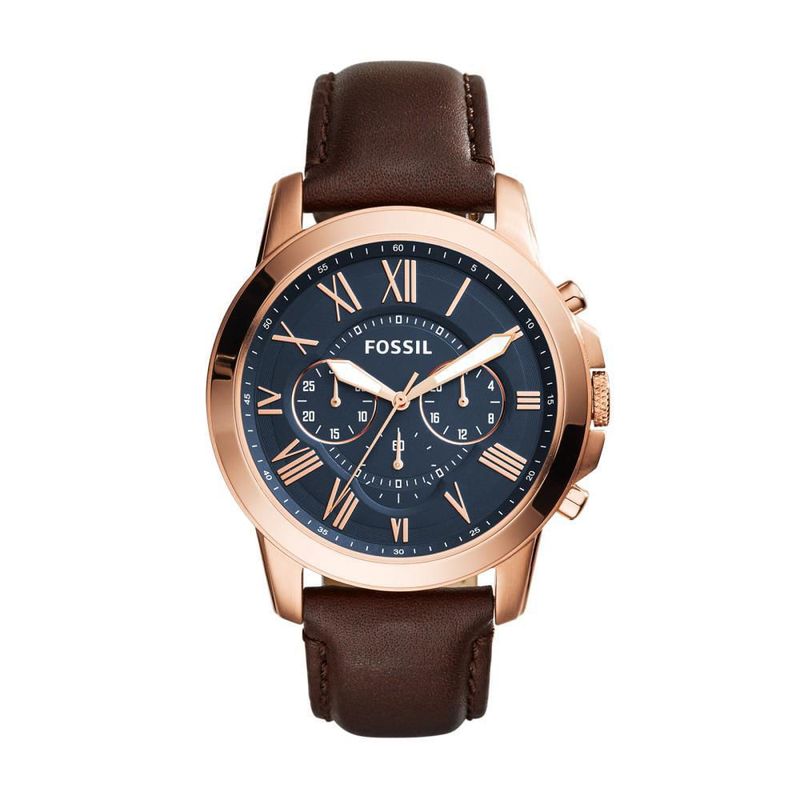 FOSSIL - Reloj Fossil Grant FS5068 Marrón De Cuero Piel Para Hombre.