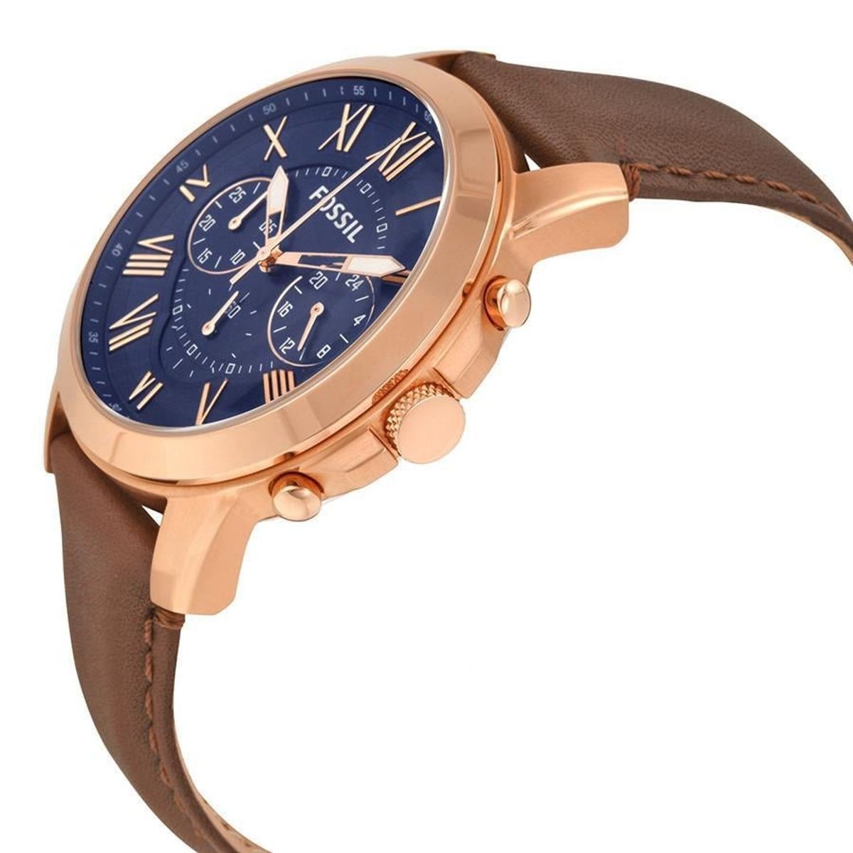 FOSSIL - Reloj Fossil Grant FS5068 Marrón De Cuero Piel Para Hombre.