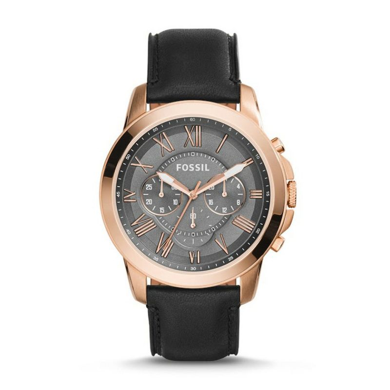 FOSSIL - Reloj Fossil Grant FS5085 Negro De Cuero Piel Para Hombre