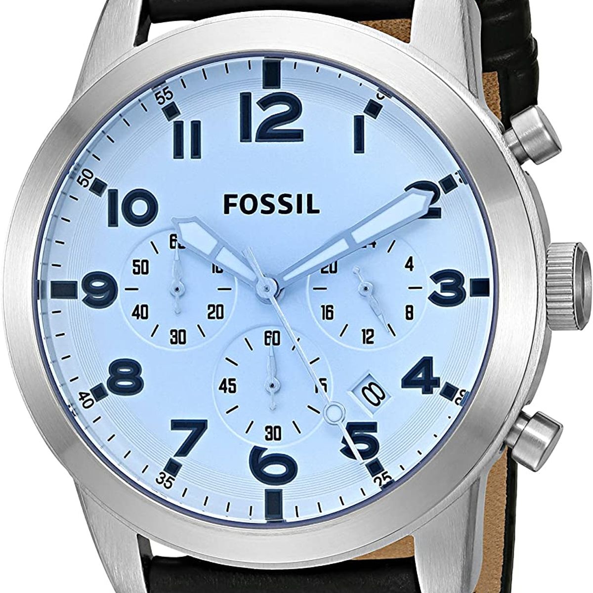 FOSSIL - Reloj Fossil Pilot FS5162 Negro De Cuero Piel Para Hombre.