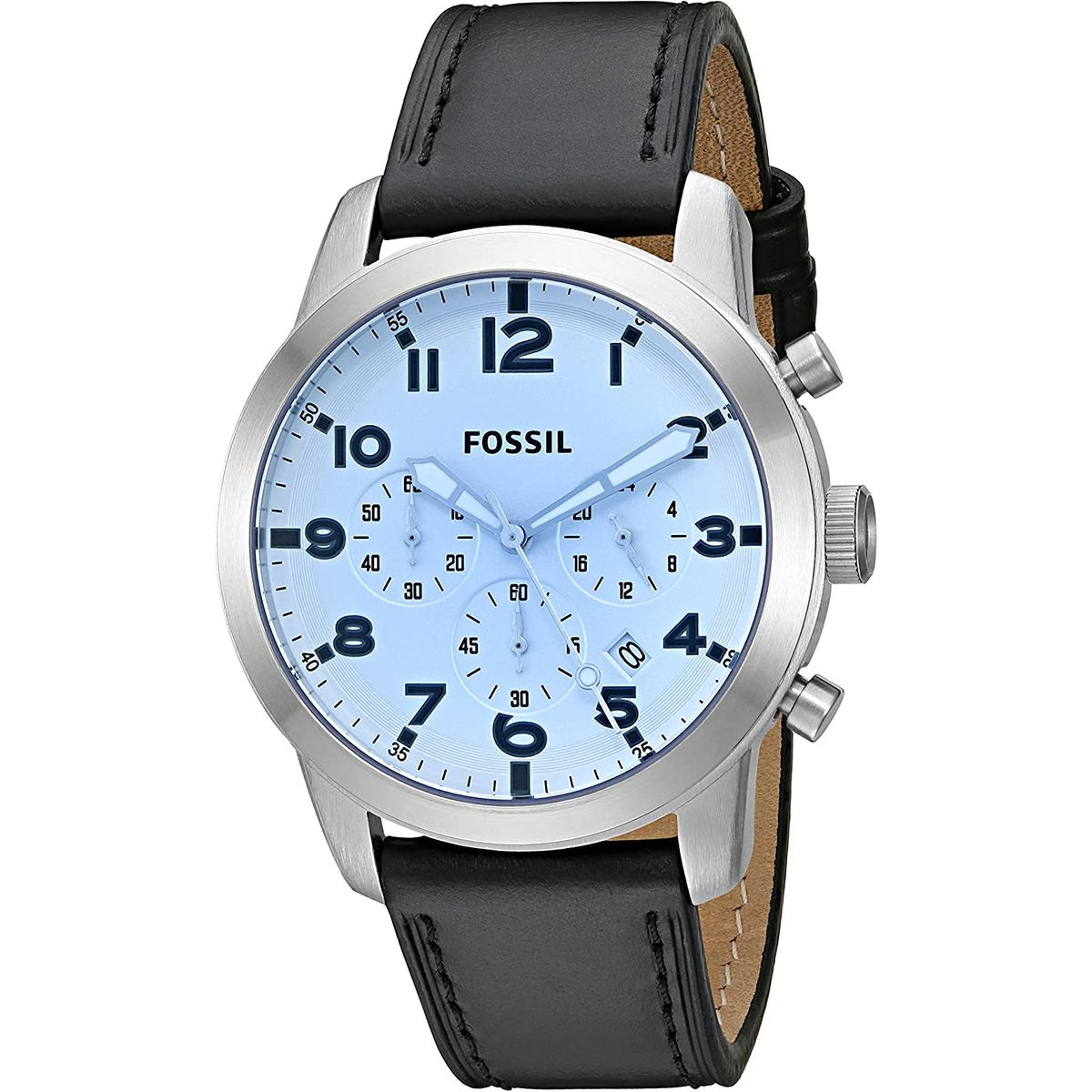 FOSSIL - Reloj Fossil Pilot FS5162 Negro De Cuero Piel Para Hombre.