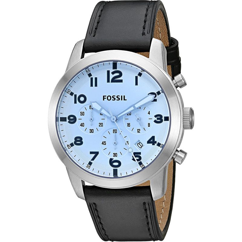 FOSSIL - Reloj Fossil Pilot FS5162 Negro De Cuero Piel Para Hombre