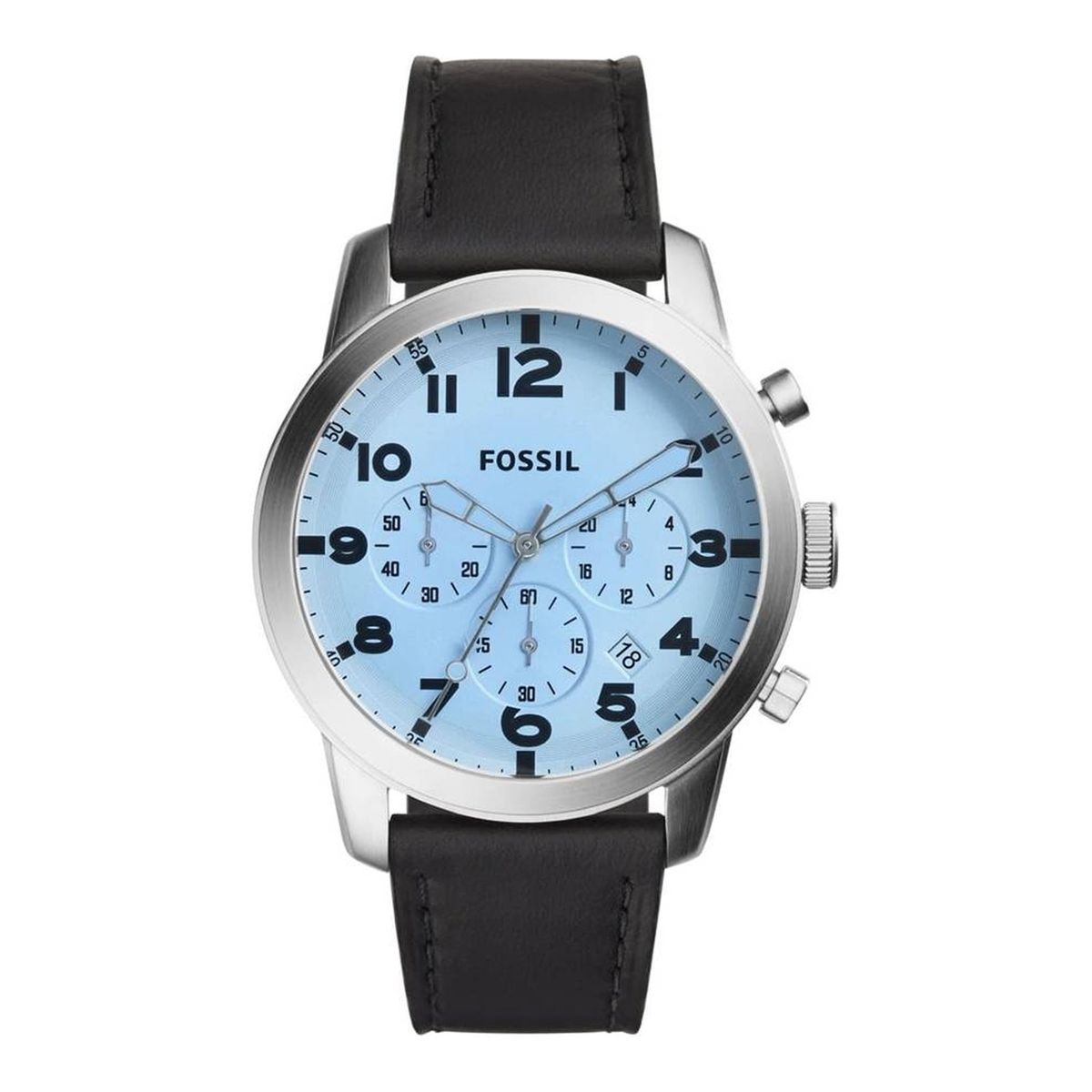 FOSSIL - Reloj Fossil Pilot FS5162 Negro De Cuero Piel Para Hombre.