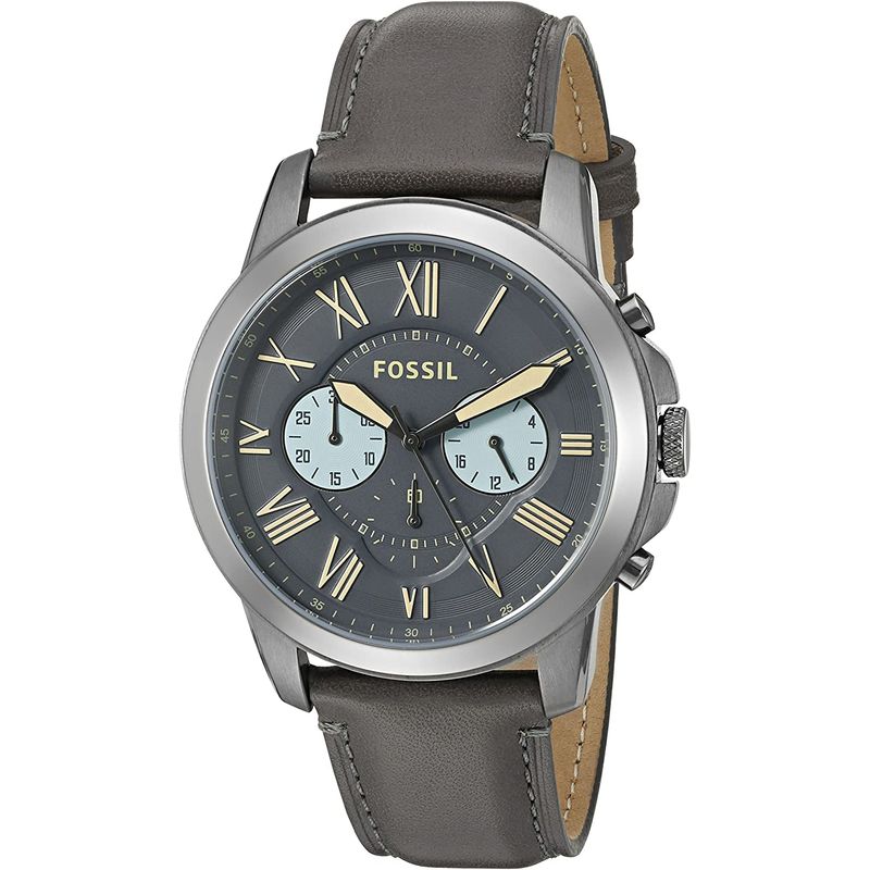 FOSSIL - Reloj Fossil Grant FS5183 Gris De Cuero Piel Para Hombre