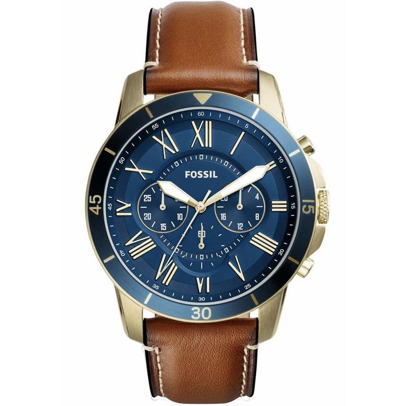 FOSSIL - Reloj Fossil Grant FS5268 Marrón De Cuero Piel Para Hombre.