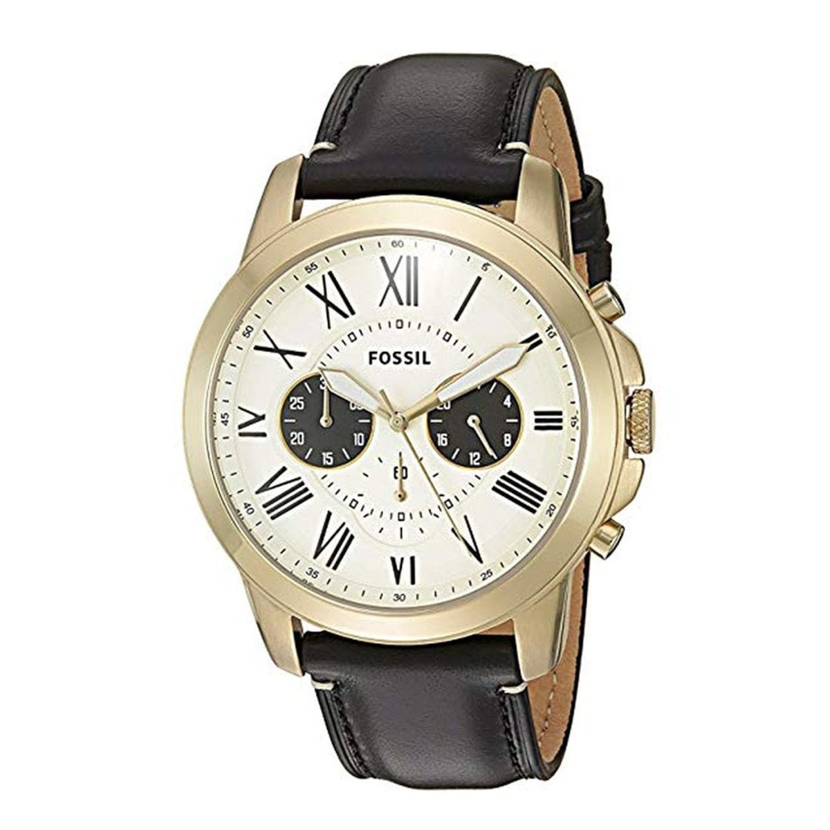 FOSSIL - Reloj Fossil Grant FS5272 Negro De Cuero Piel Para Hombre.