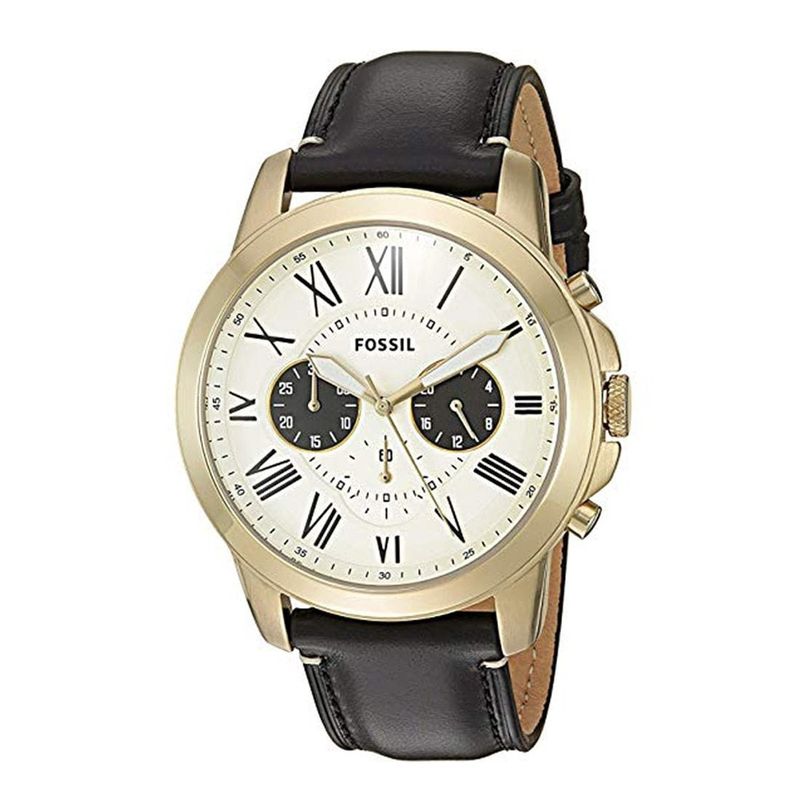 FOSSIL - Reloj Fossil Grant FS5272 Negro De Cuero Piel Para Hombre