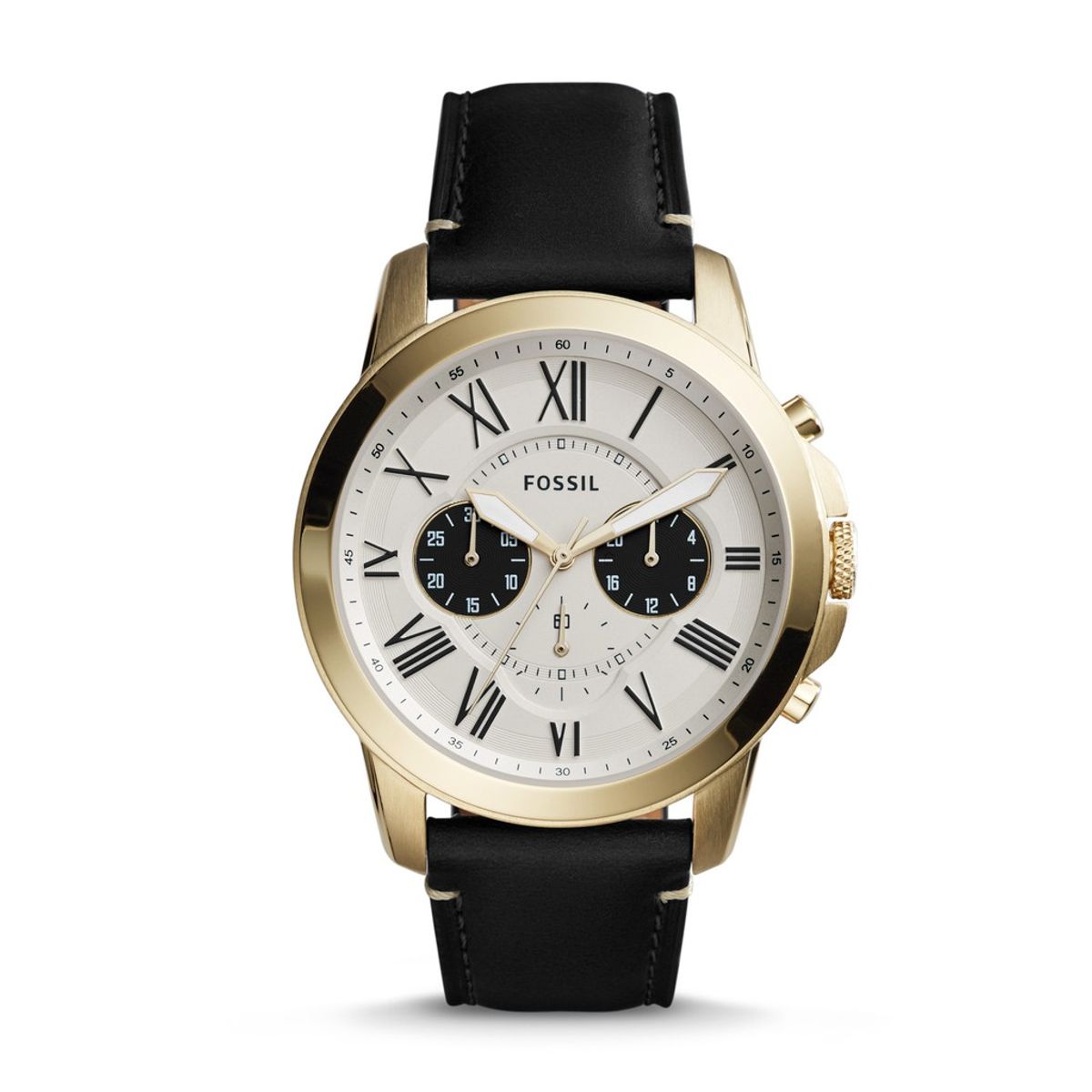 FOSSIL - Reloj Fossil Grant FS5272 Negro De Cuero Piel Para Hombre.