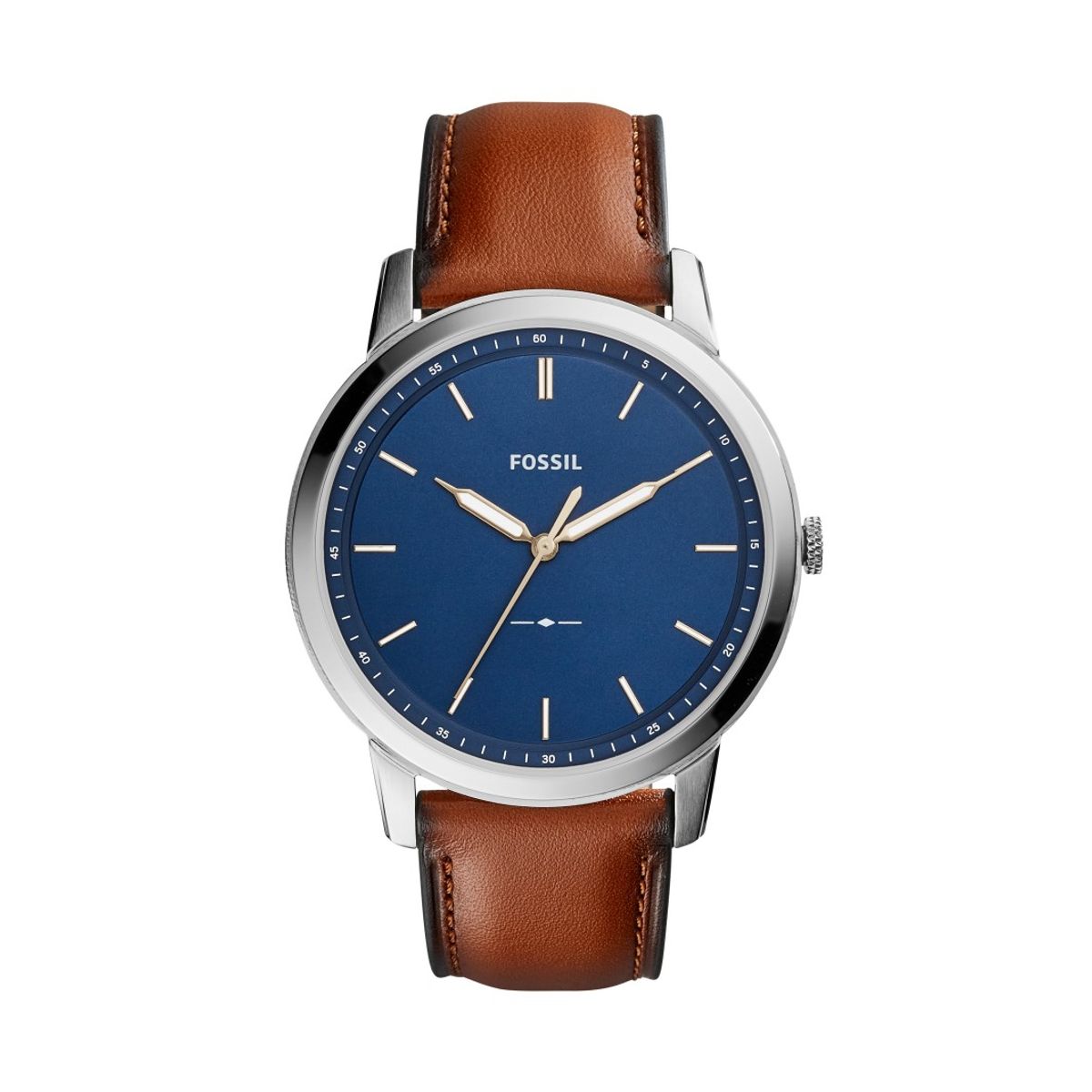 FOSSIL - Reloj Fossil Minimalist FS5304 Marrón De Cuero Piel Para Hombre.