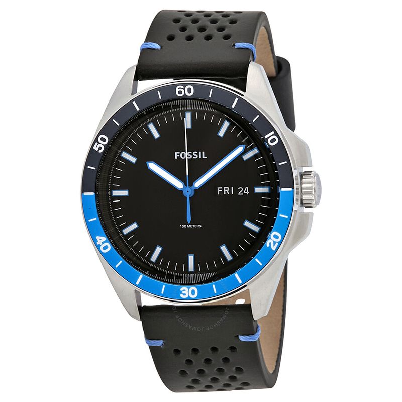 FOSSIL - Reloj Fossil Sport FS5321 Negro De Cuero Piel Para Hombre