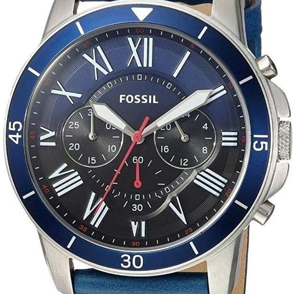 FOSSIL - Reloj Fossil Grant FS5373 Azul De Cuero Piel Para Hombre.