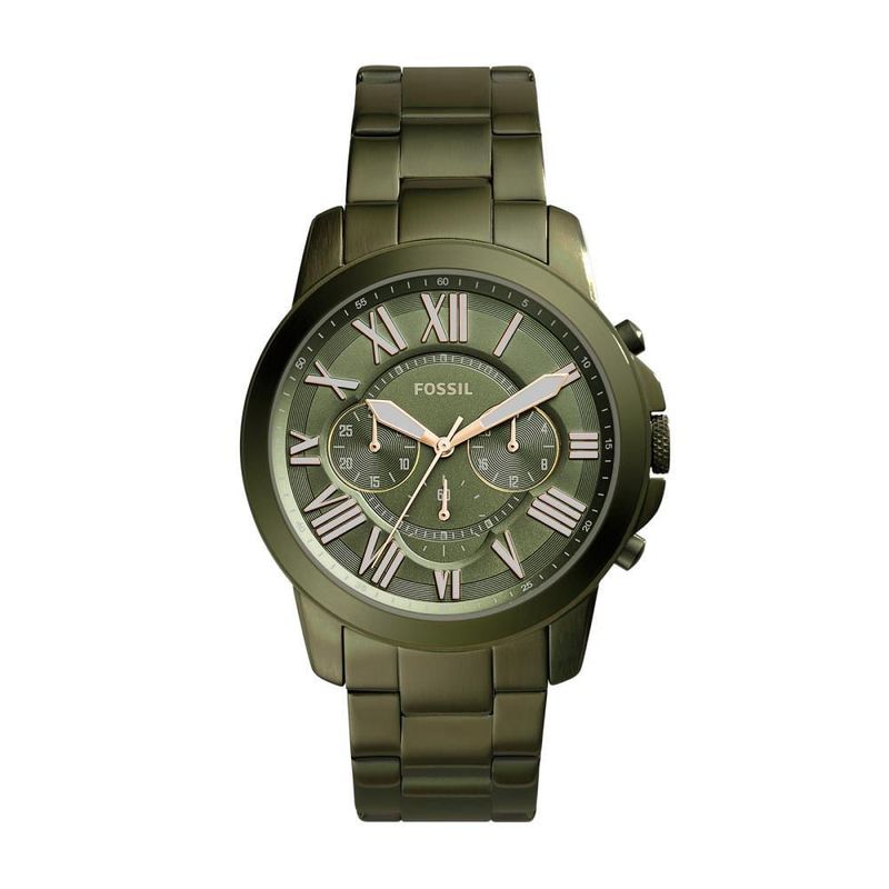 FOSSIL - Reloj Fossil Grant FS5375 Verde De Acero inoxidable Para Hombre.