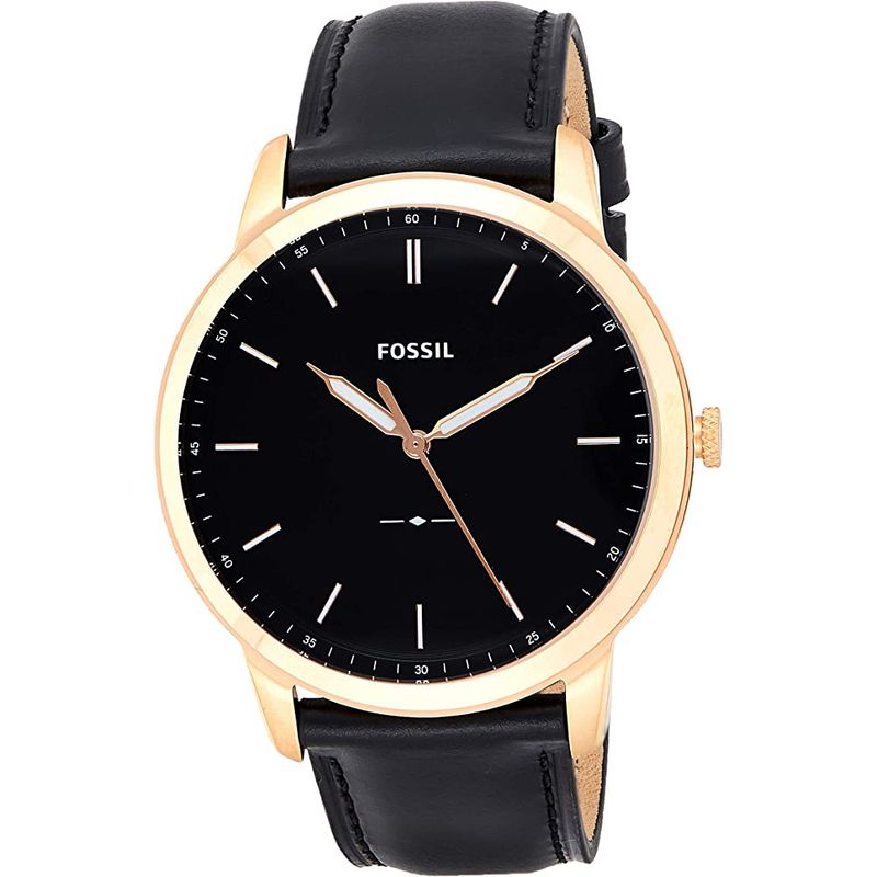 FOSSIL - Reloj Fossil Minimalist FS5376 Negro De Cuero Piel Para Hombre