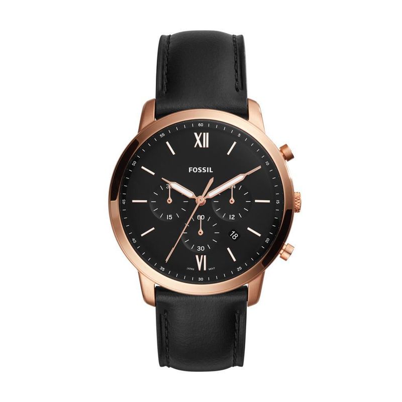 FOSSIL - Reloj Fossil Neutra FS5381 Negro De Cuero Piel Para Hombre