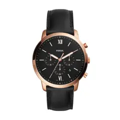 FOSSIL - Reloj Neutra FS5381 Negro De Cuero Piel Para Hombre.