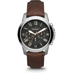 FOSSIL - Reloj Grant FS4813 Marrón De Cuero Piel Para Hombre.