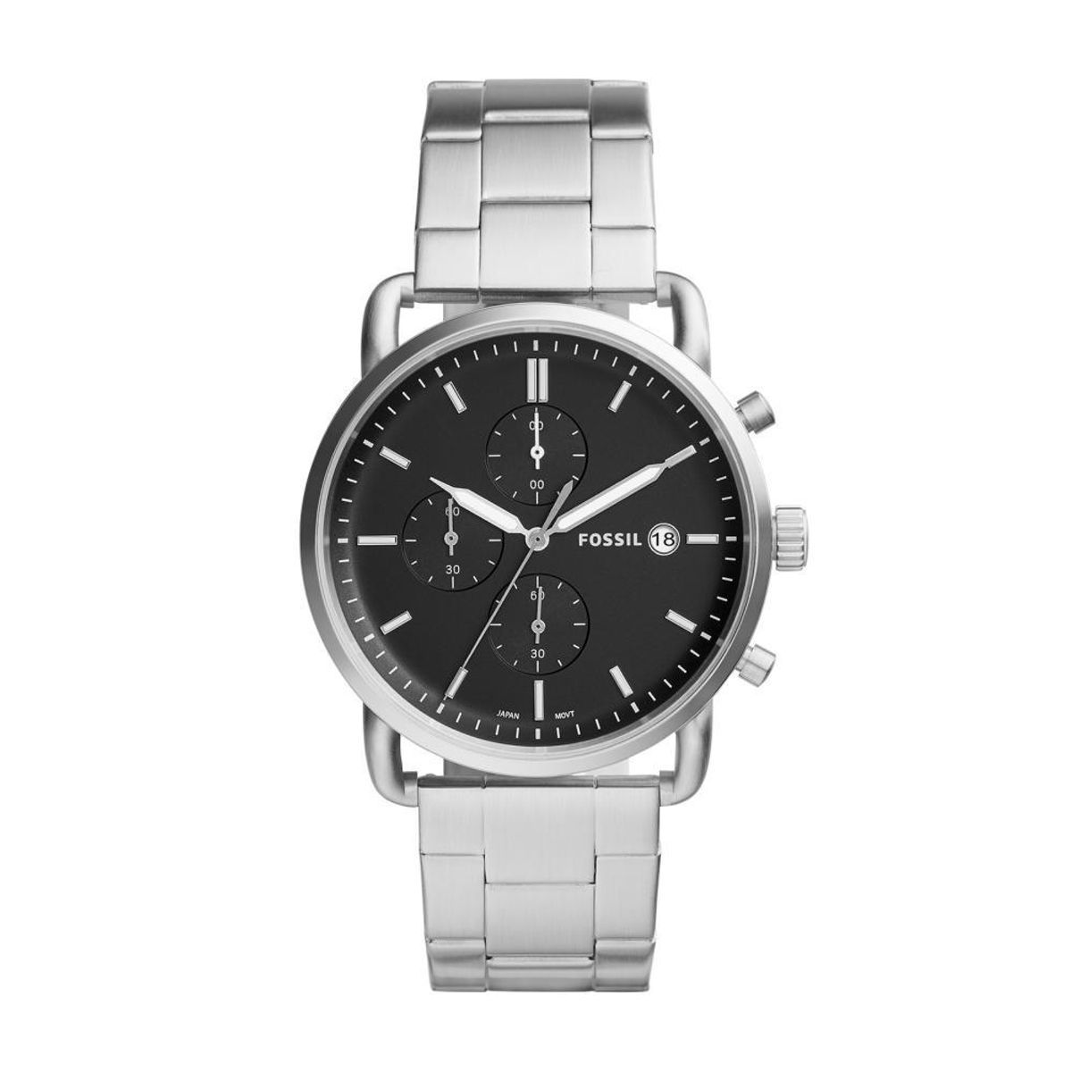 FOSSIL - Reloj Fossil Commuter FS5399 Plateado De Acero inoxidable Para Hombre.