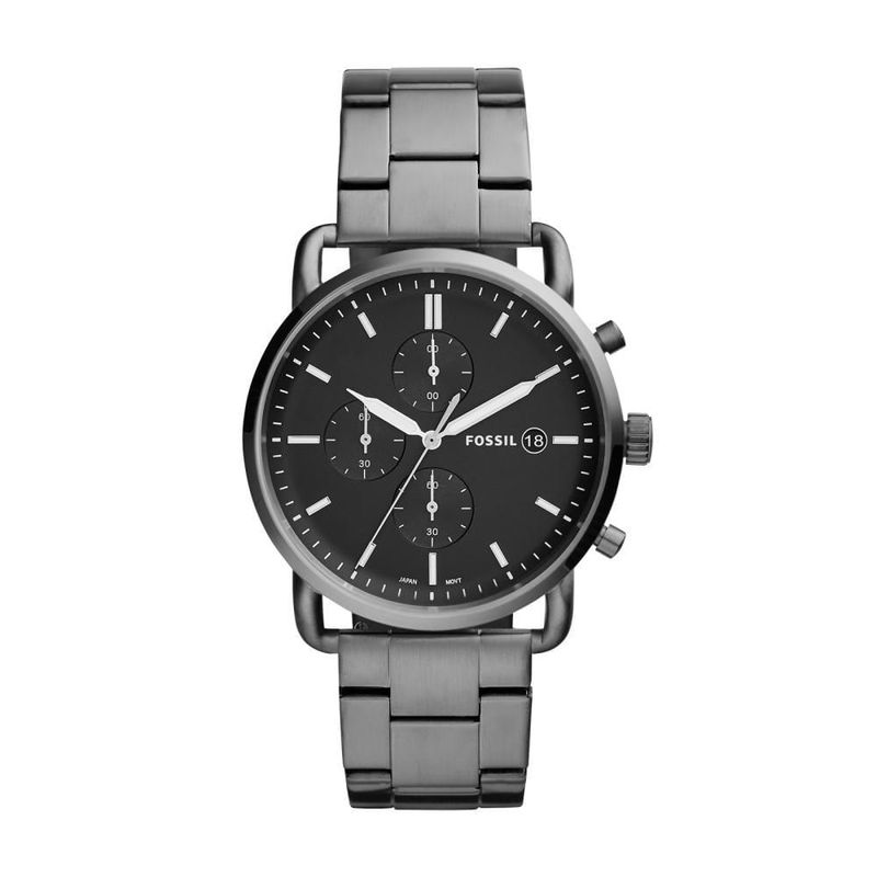 FOSSIL - Reloj Fossil Commuter FS5400 Gris De Acero inoxidable Para Hombre