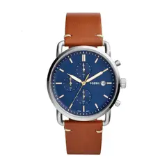 FOSSIL - Reloj Commuter FS5401 Marrón De Cuero Piel Para Hombre