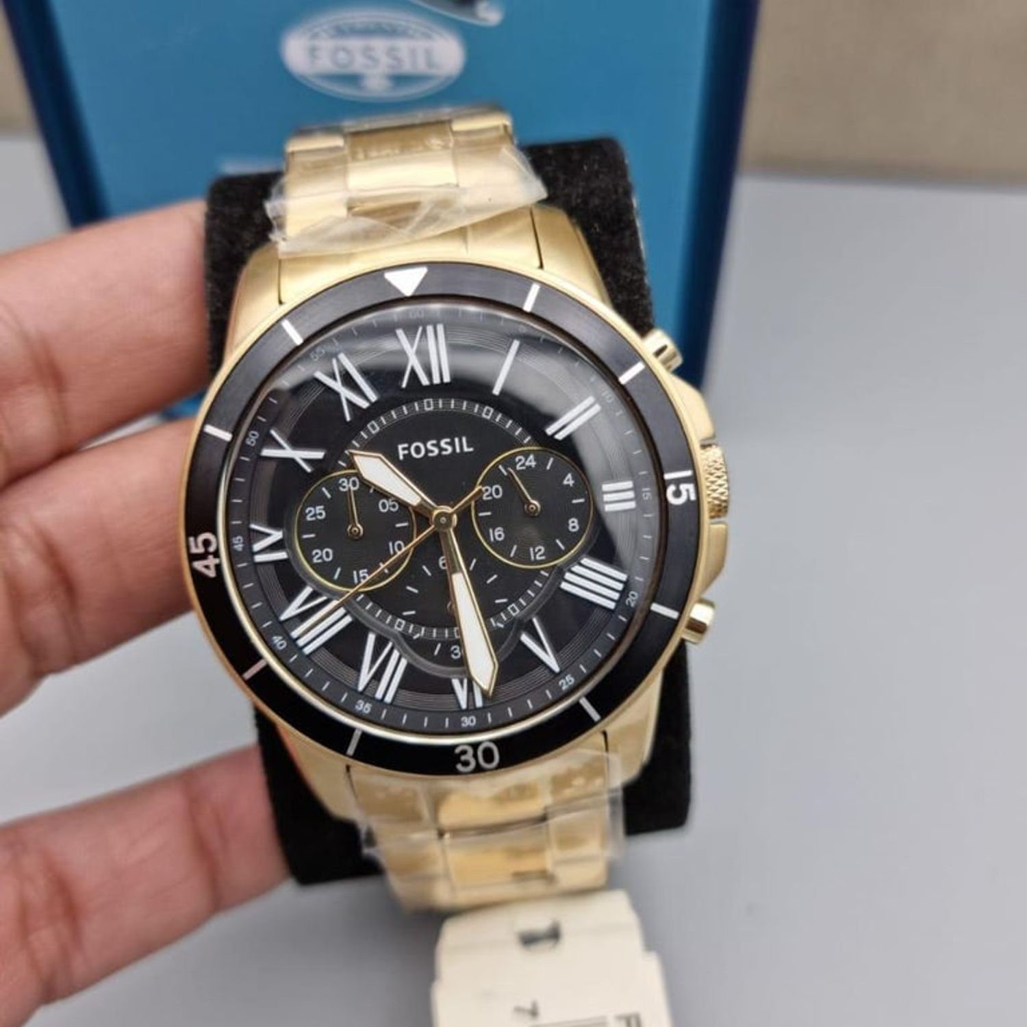 FOSSIL Reloj Fossil Grant FS5267 Dorado De Acero inoxidable Para