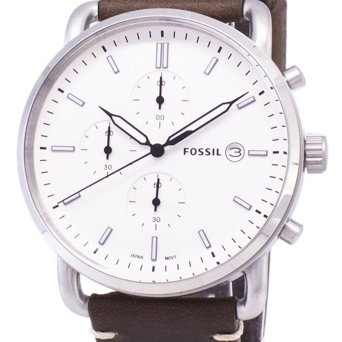FOSSIL - Reloj Fossil Commuter FS5402 Marrón De Cuero Piel Para Hombre.