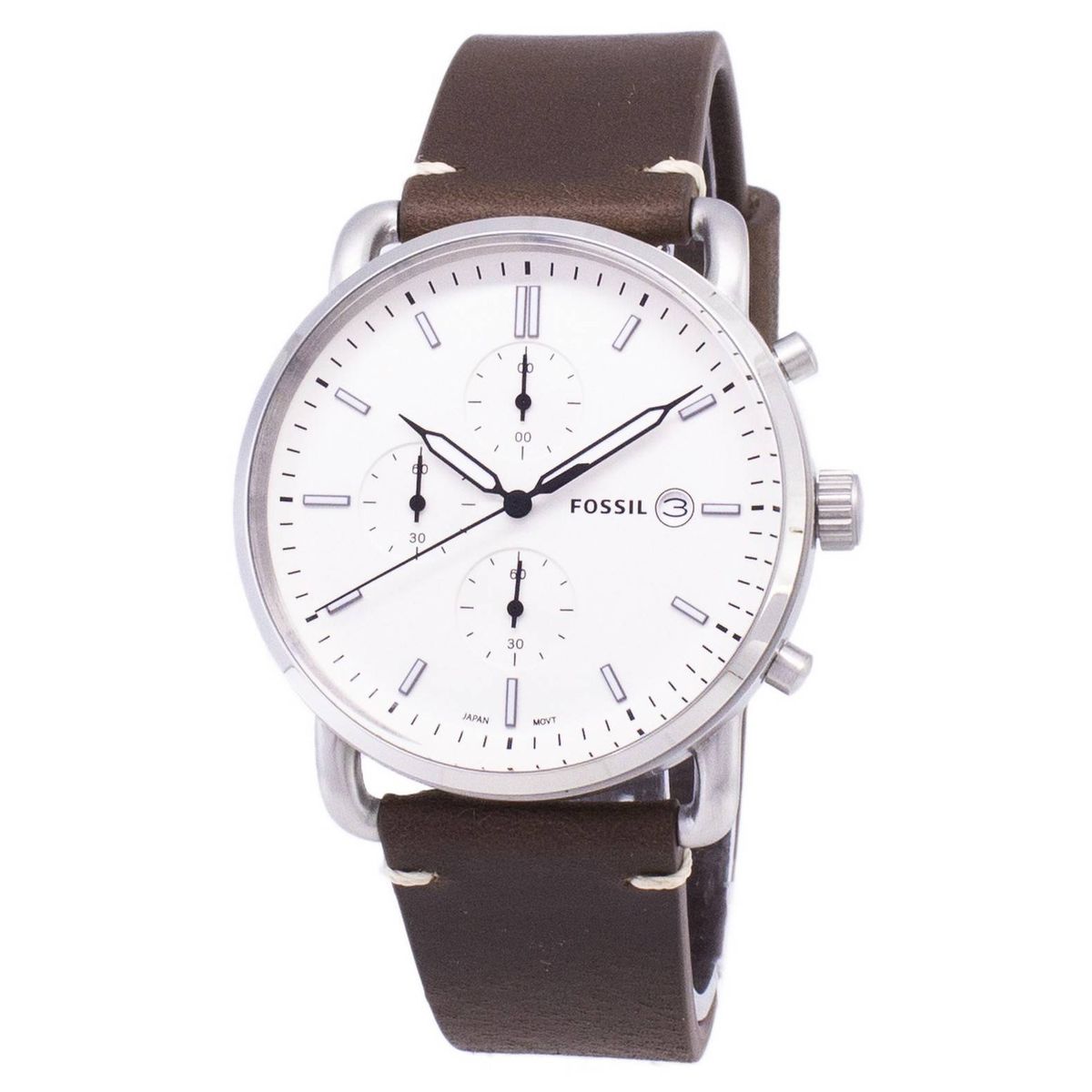 FOSSIL - Reloj Fossil Commuter FS5402 Marrón De Cuero Piel Para Hombre.