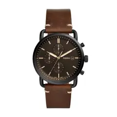 FOSSIL - Reloj Commuter FS5403 Marrón De Cuero Piel Para Hombre.