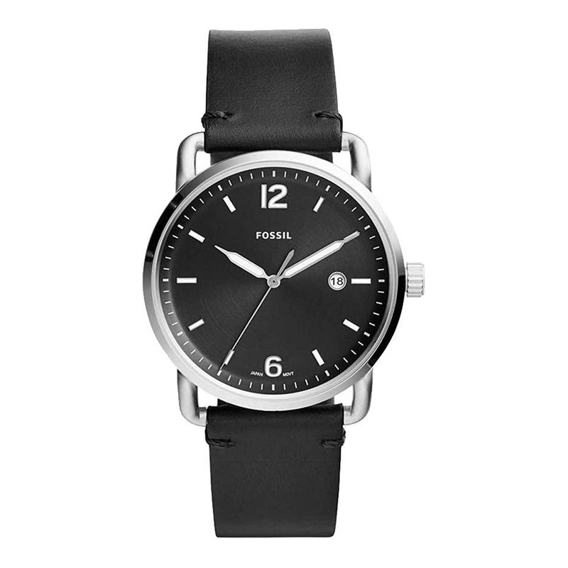 FOSSIL - Reloj Fossil Commuter FS5406 Negro De Cuero Piel Para Hombre