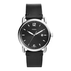 FOSSIL - Reloj Commuter FS5406 Negro De Cuero Piel Para Hombre.