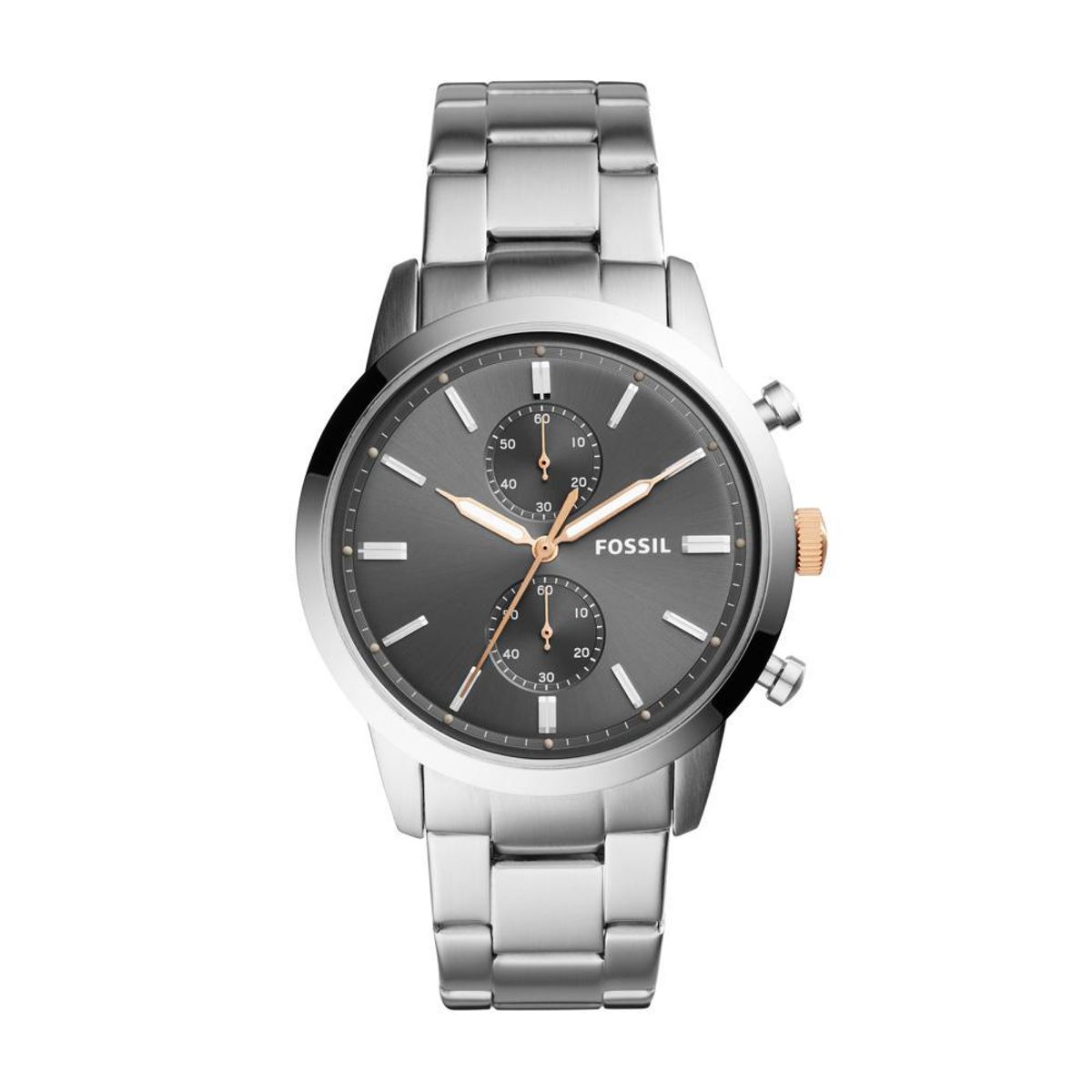 FOSSIL - Reloj Fossil Townsman FS5407 Gris De Acero inoxidable Para Hombre.