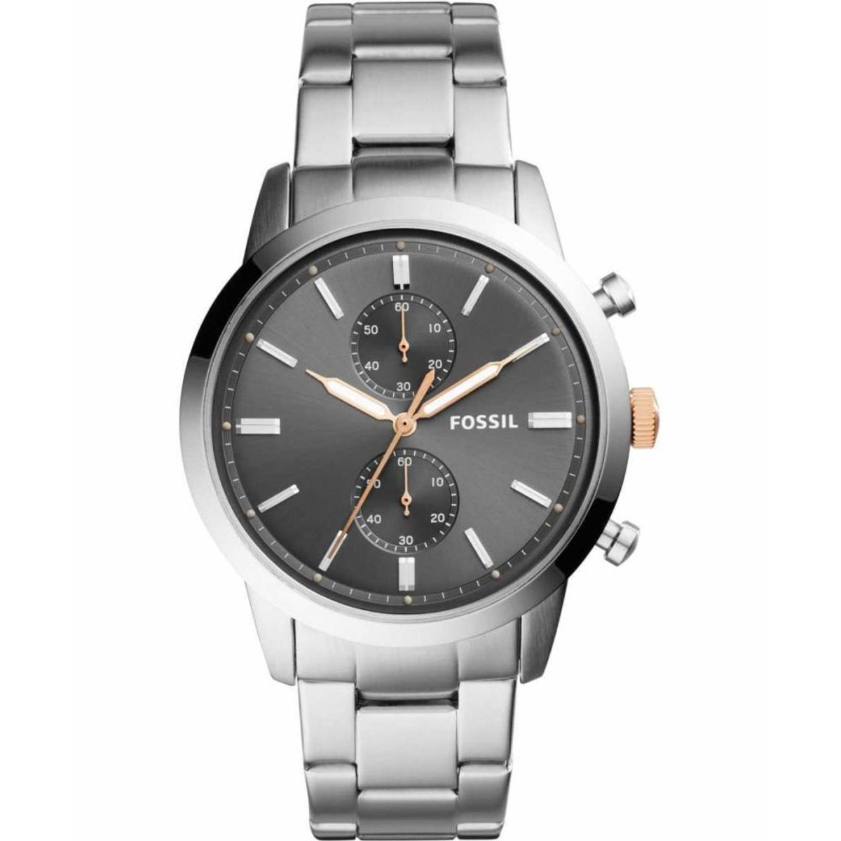 FOSSIL - Reloj Fossil Townsman FS5407 Gris De Acero inoxidable Para Hombre.