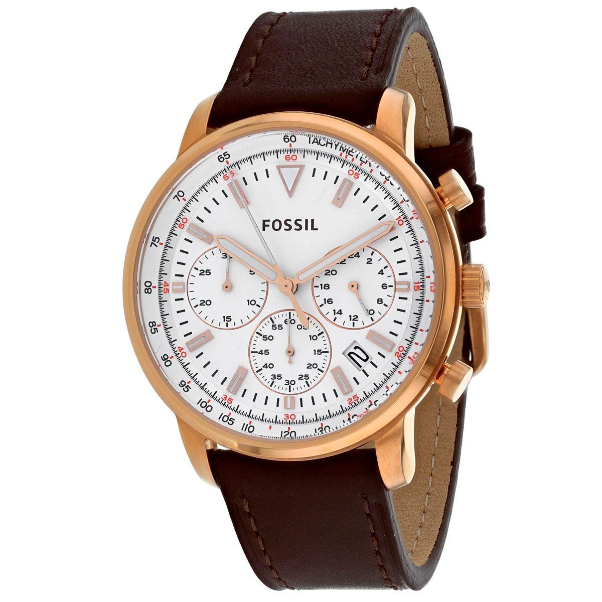 FOSSIL - Reloj Fossil Goodwin FS5415 Marrón De Cuero Piel Para Hombre.