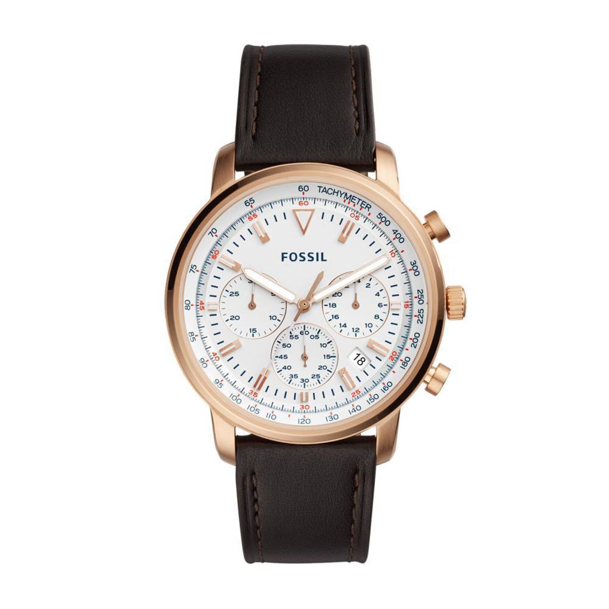 FOSSIL - Reloj Fossil Goodwin FS5415 Marrón De Cuero Piel Para Hombre.