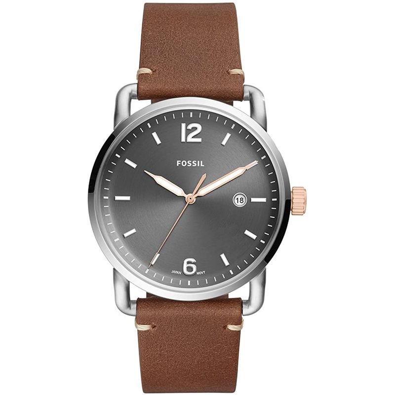 FOSSIL - Reloj Fossil Commuter FS5417 Marrón De Cuero Piel Para Hombre