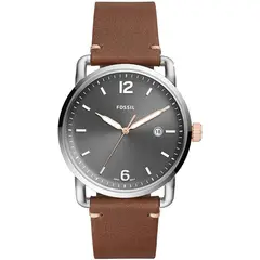 FOSSIL - Reloj Commuter FS5417 Marrón De Cuero Piel Para Hombre.