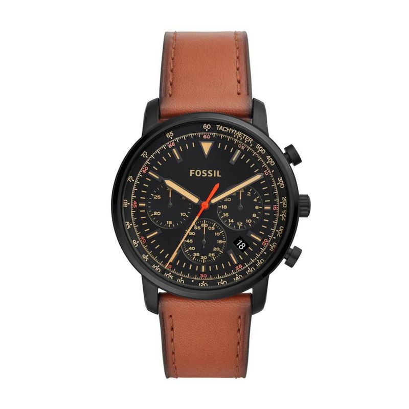 FOSSIL - Reloj Fossil Goodwin FS5501 Marrón De Cuero Piel Para Hombre