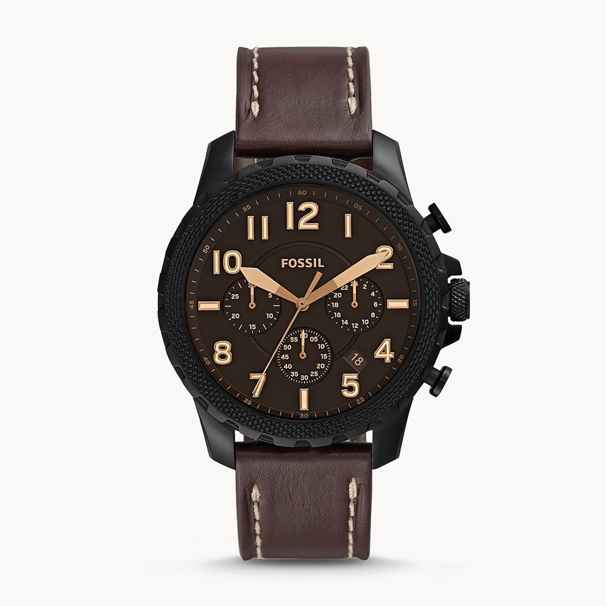 FOSSIL - Reloj Fossil Bowman FS5601 Marrón De Cuero Piel Para Hombre.