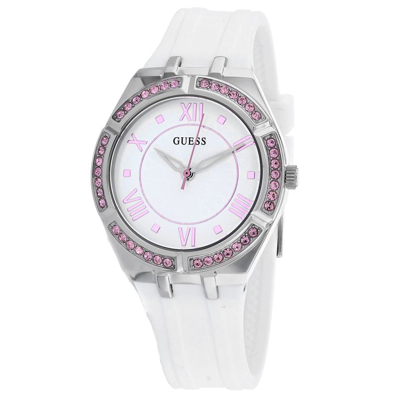 GUESS - Reloj Guess Sparkling GW0032L1 Blanco De Silicona Para Mujer.