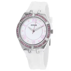 GUESS - Reloj Sparkling GW0032L1 Blanco De Silicona Para Mujer.