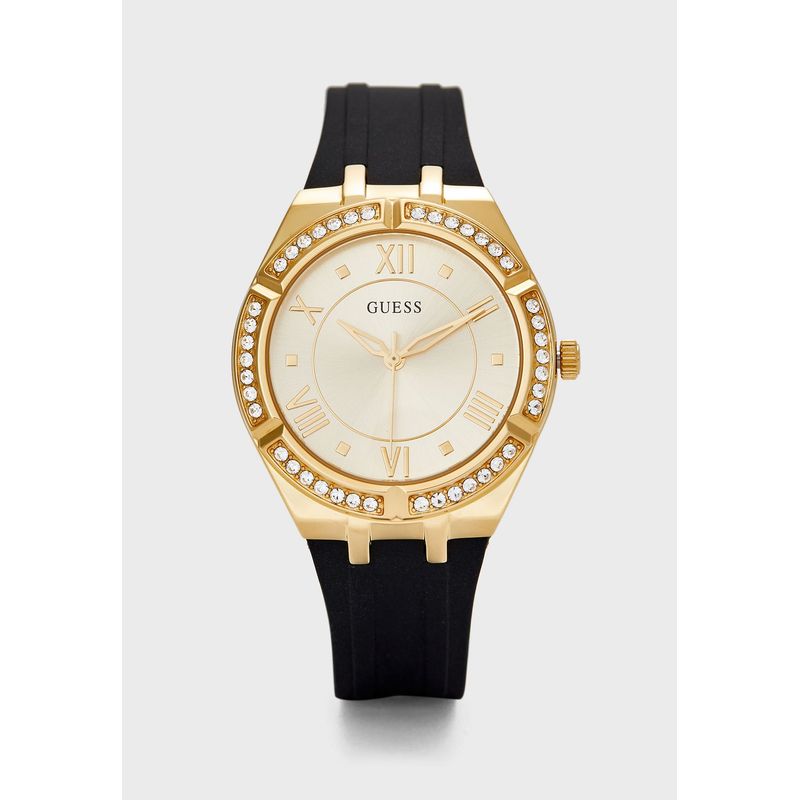 GUESS - Reloj Guess Cosmo GW0034L1 Negro De Silicona Para Mujer.