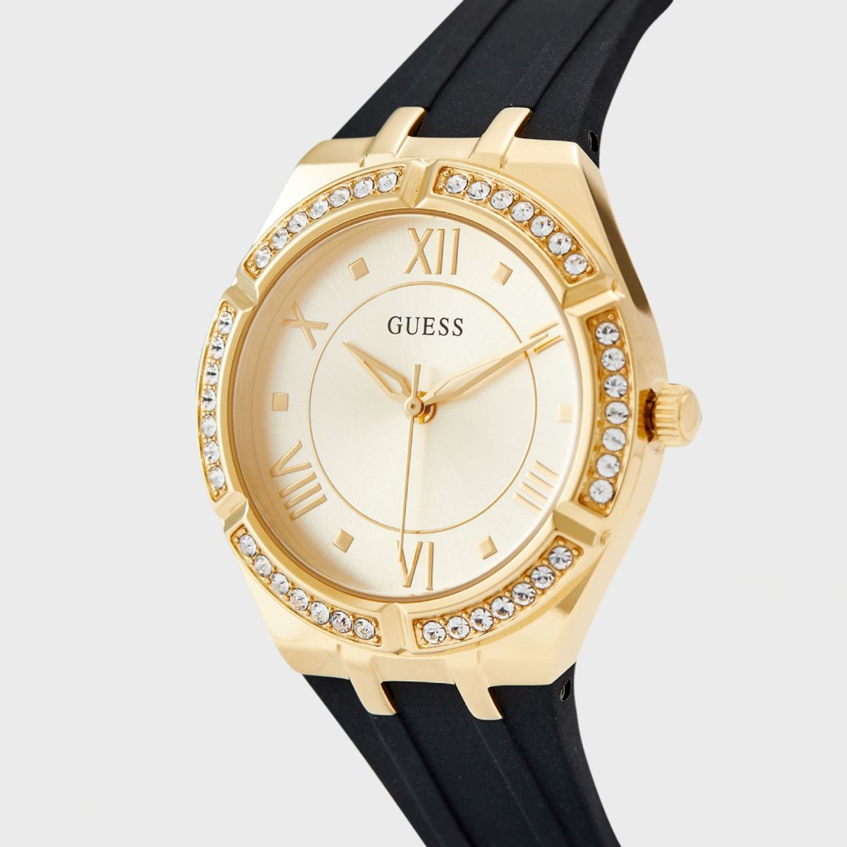 GUESS - Reloj Guess Cosmo GW0034L1 Negro De Silicona Para Mujer.