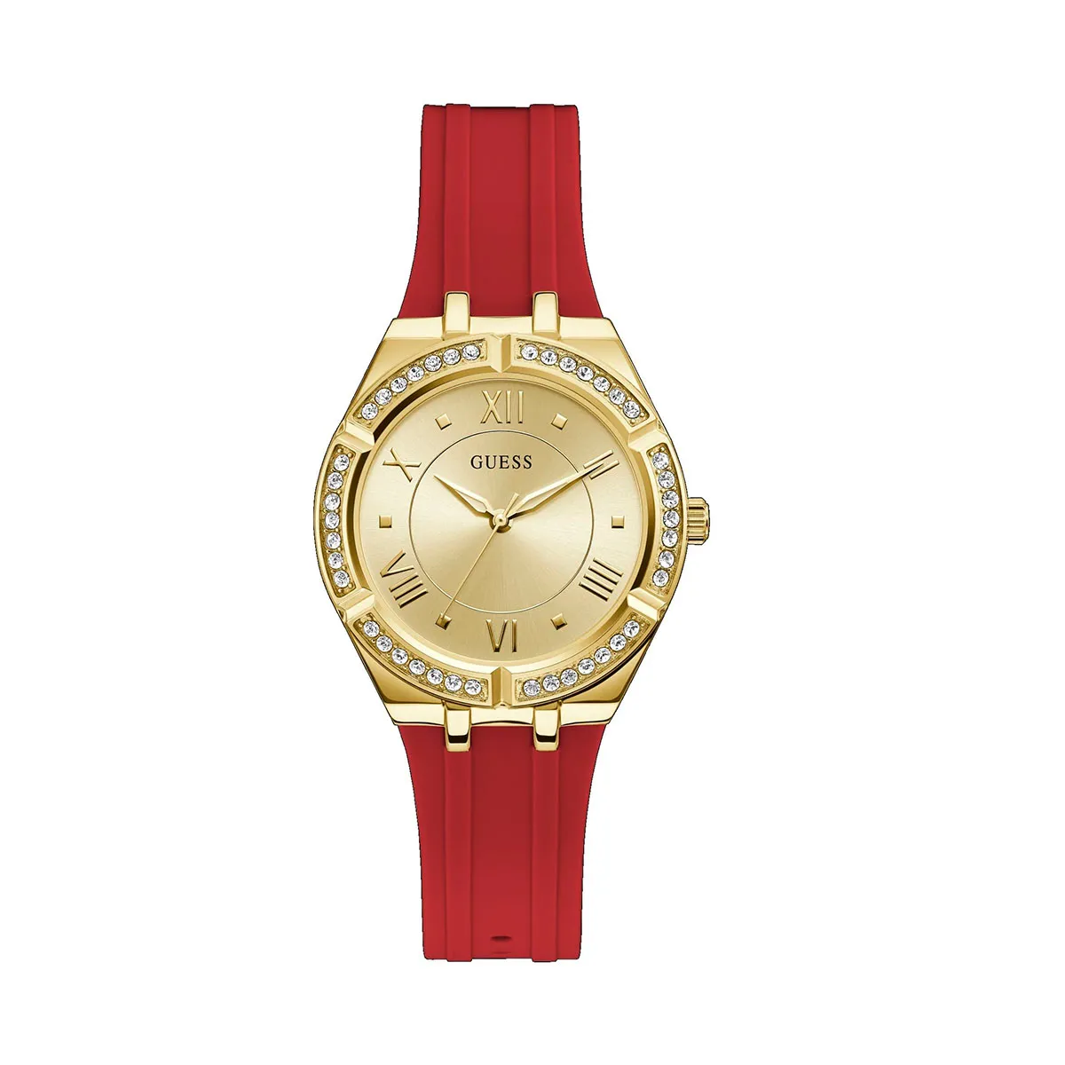 GUESS - Reloj Guess Cosmo GW0034L6 Rojo De Silicona Para Mujer.
