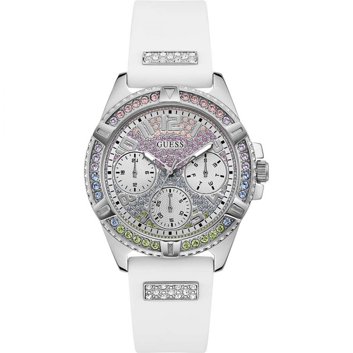 GUESS - Reloj Guess Lady Frontier GW0045L1 Blanco De Silicona Para Mujer.