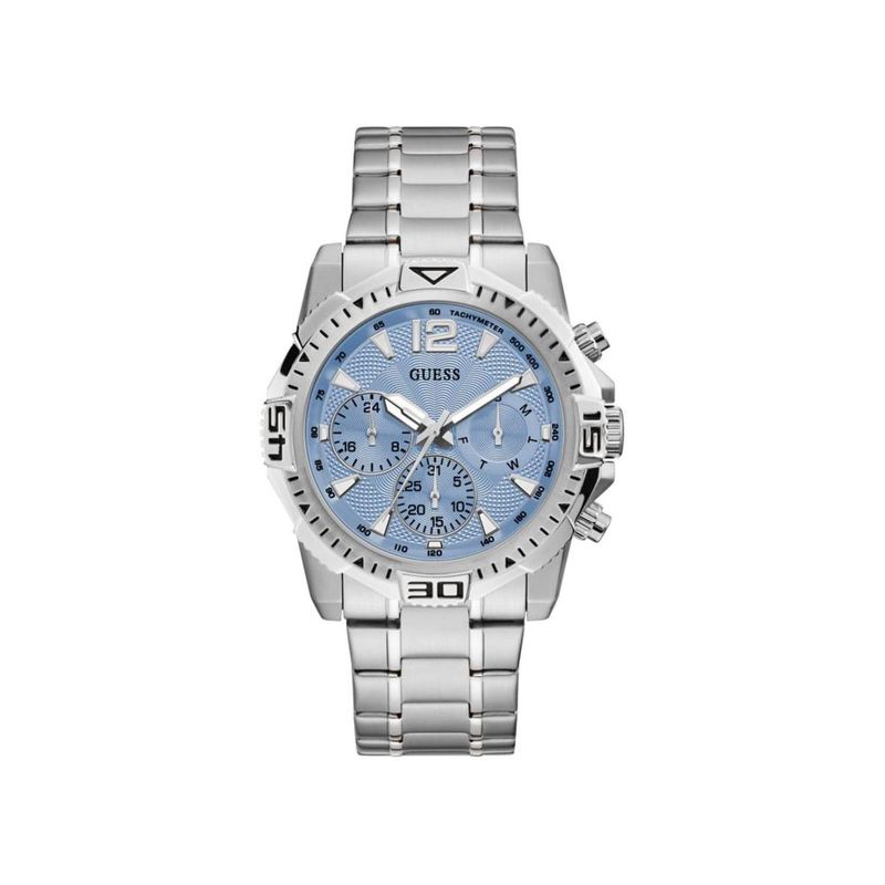 GUESS - Reloj Guess Poseidon GW0056G2 Plateado De Acero inoxidable Para Hombre.