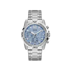 GUESS - Reloj Poseidon GW0056G2 Plateado De Acero inoxidable Para Hombre.