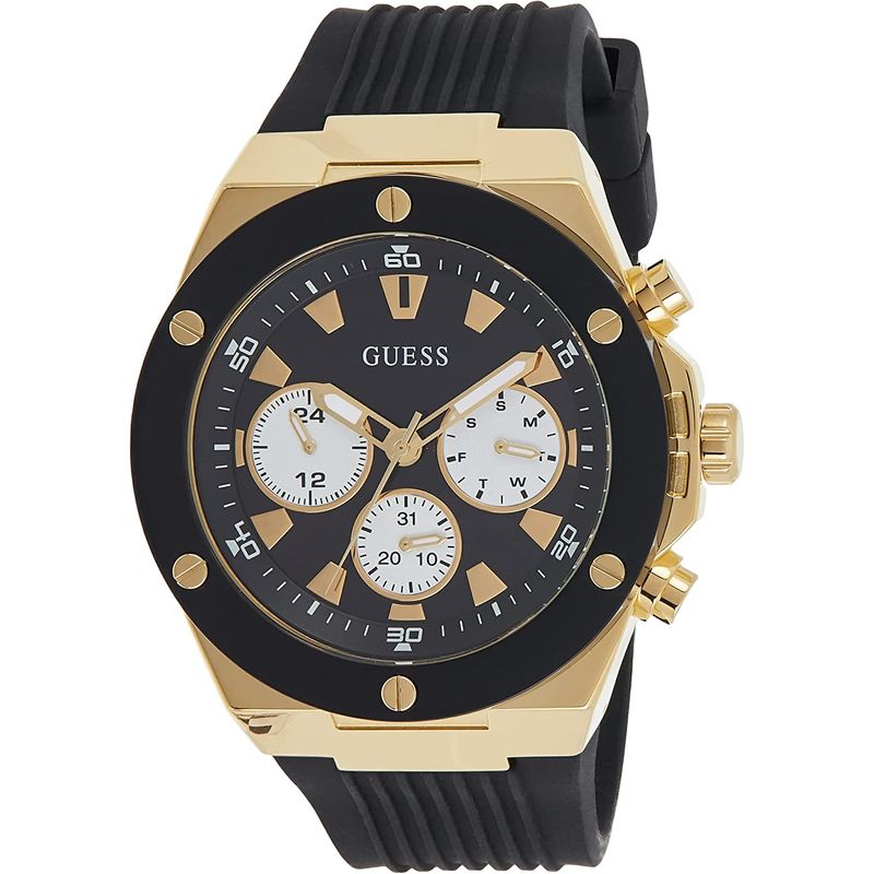 GUESS - Reloj Guess Poseidon GW0057G1 Negro De Silicona Para Hombre