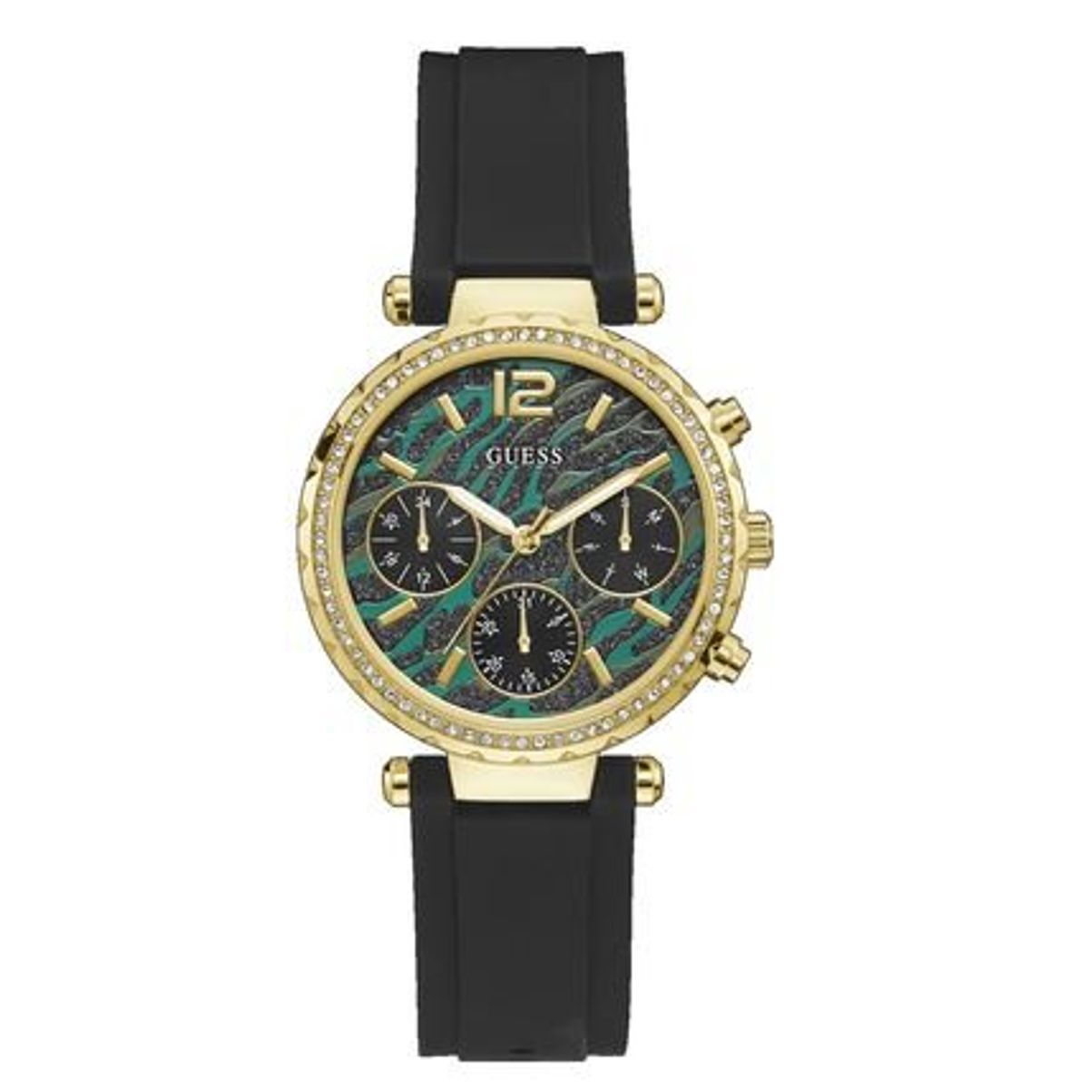 GUESS - Reloj Guess Solstice GW0113L1 Negro De Silicona Para Mujer.