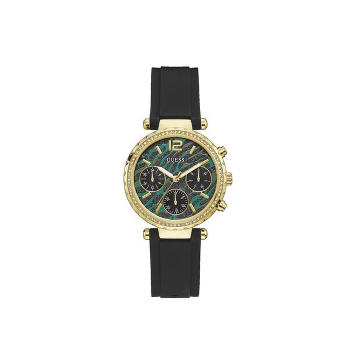 GUESS - Reloj Guess Solstice GW0113L1 Negro De Silicona Para Mujer.
